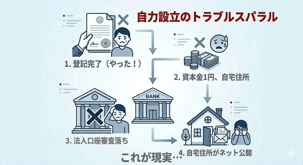 【重要】登記完了はゴールじゃない。自力設立で陥る「3つの致命的なリスク」
