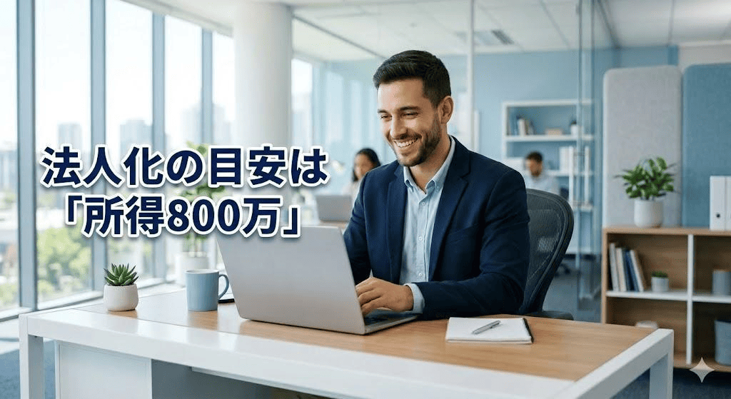 法人化の年収目安は？「所得800万の壁」と損しない設立手順をプロが解説