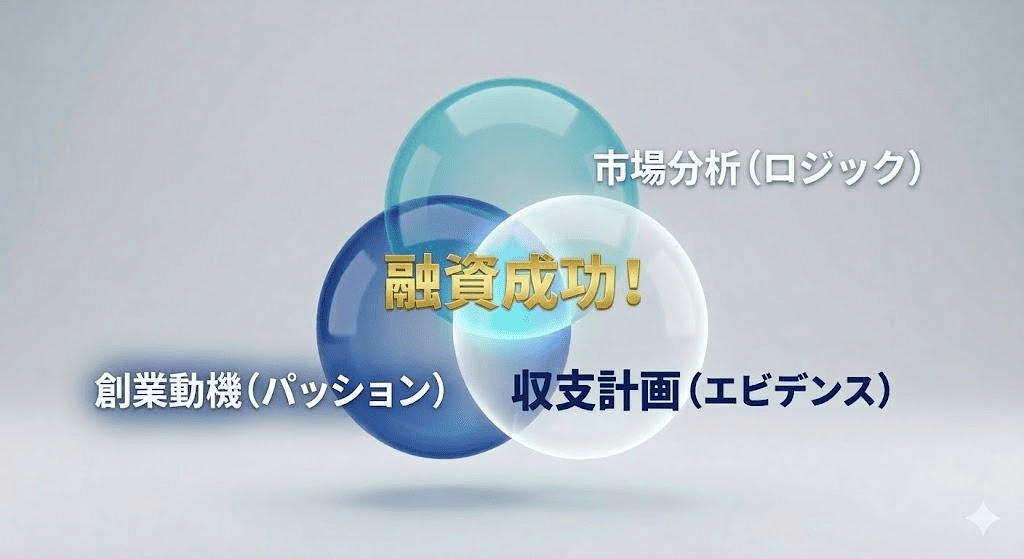 2. 審査官の本音を突く！「通る」計画書を構成する3つの柱